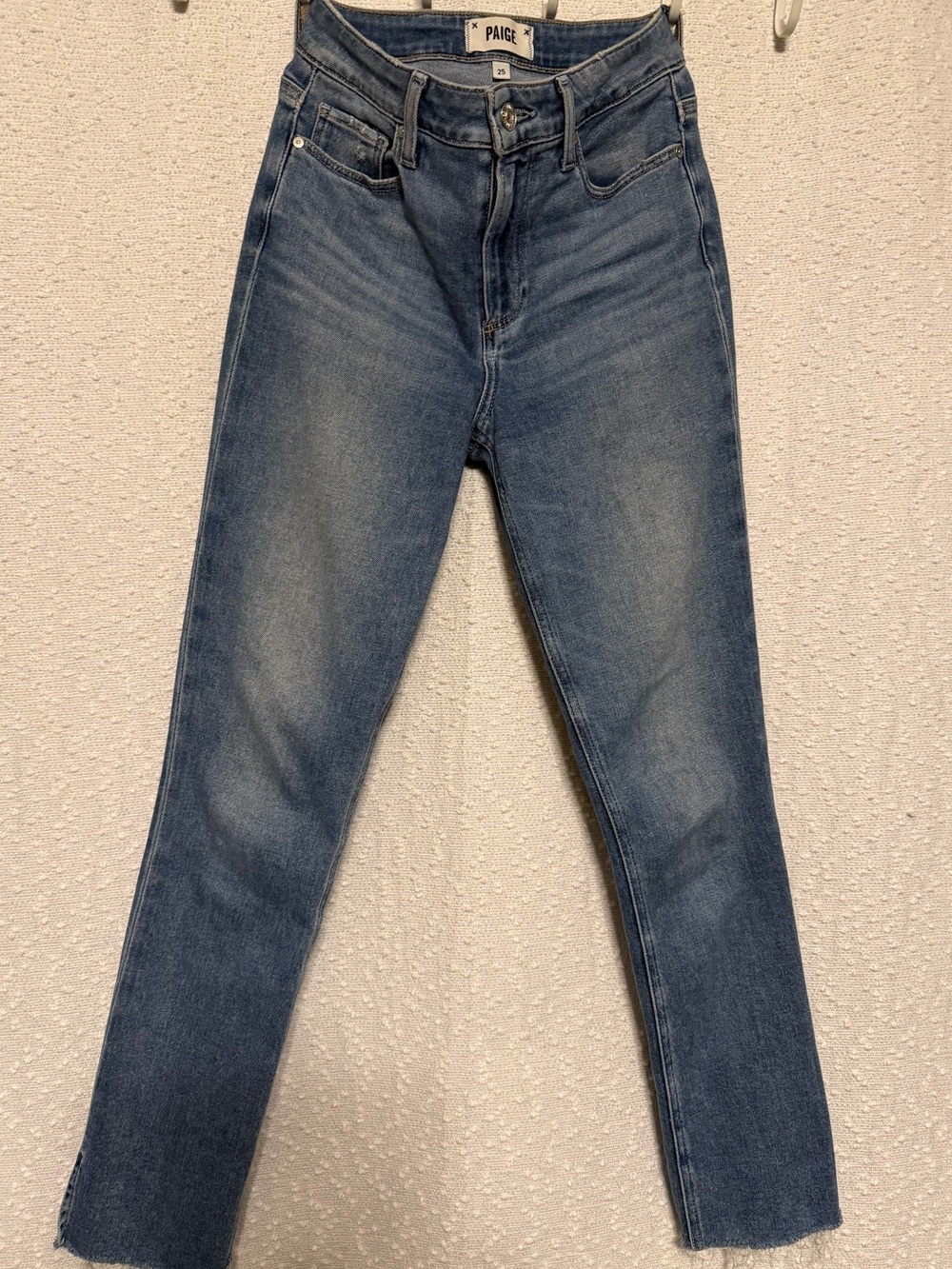 PAIGE "Cindy" High-Rise Skinny/straight Jeans
